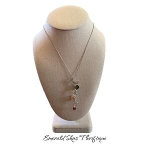 Sterling Silver necklace with sterling silver butterfly 2 inch pendant 18 inch